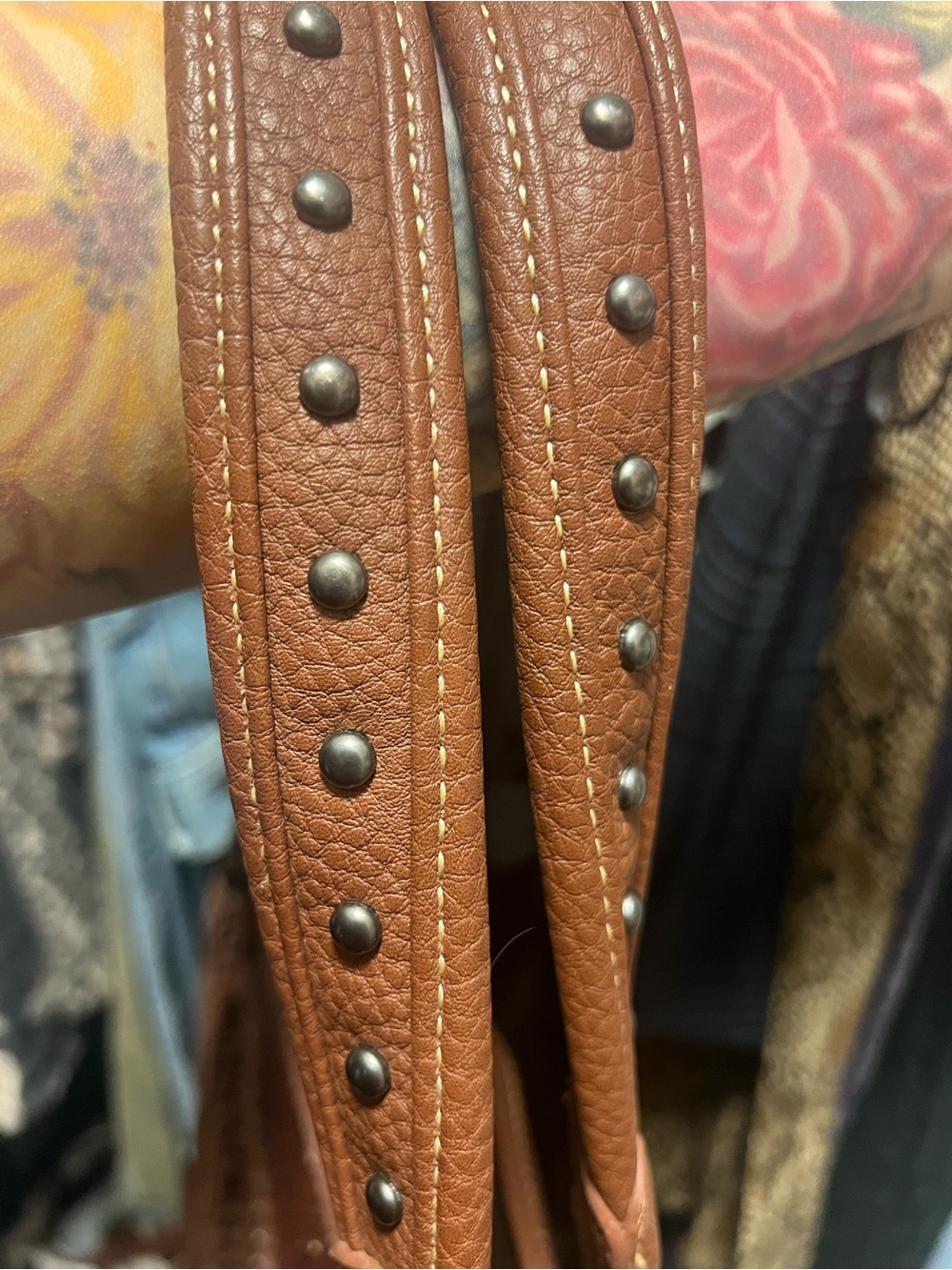 Trinity Ranch Conceal carry leather fringed tote - Picture 3 of 5